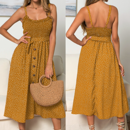 Polka dot maxi dress