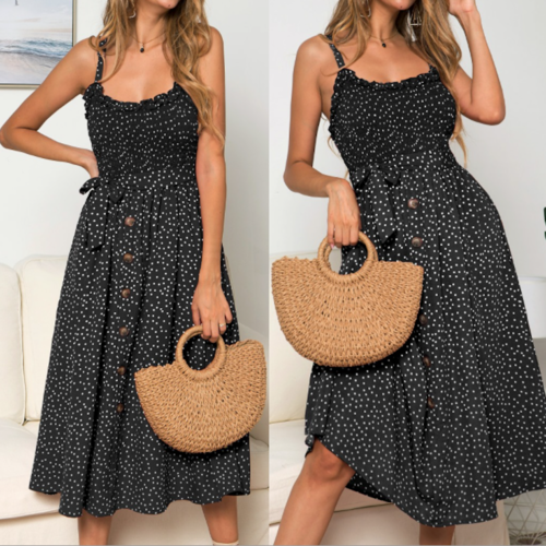 Polka dot maxi dress